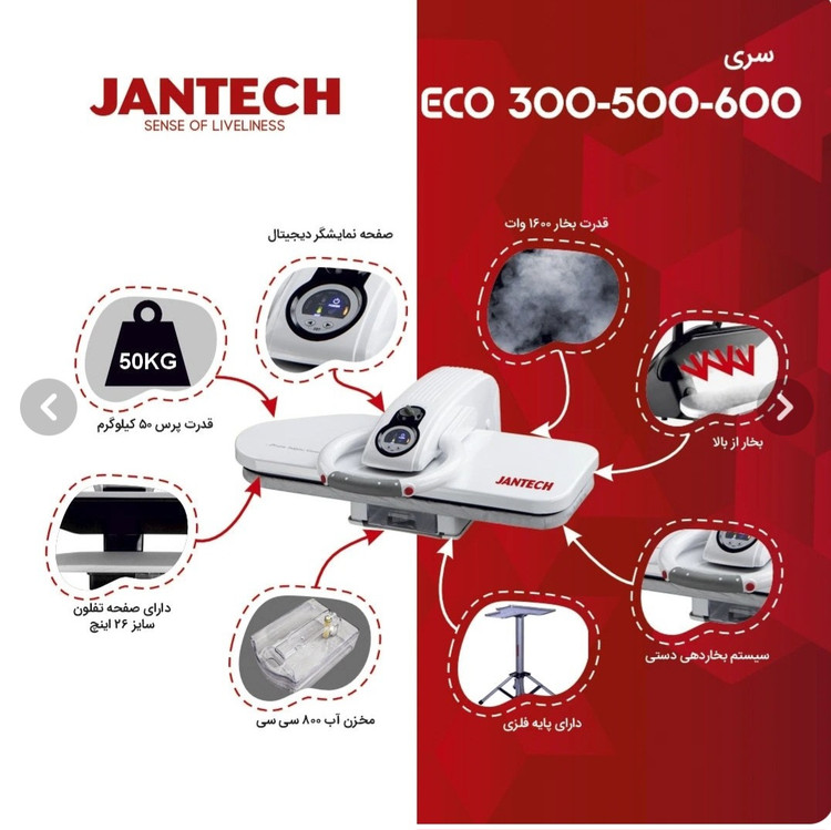 اتو پرس ژانومه مدل ECO600 ظرفیت ۰.۳ لیتر